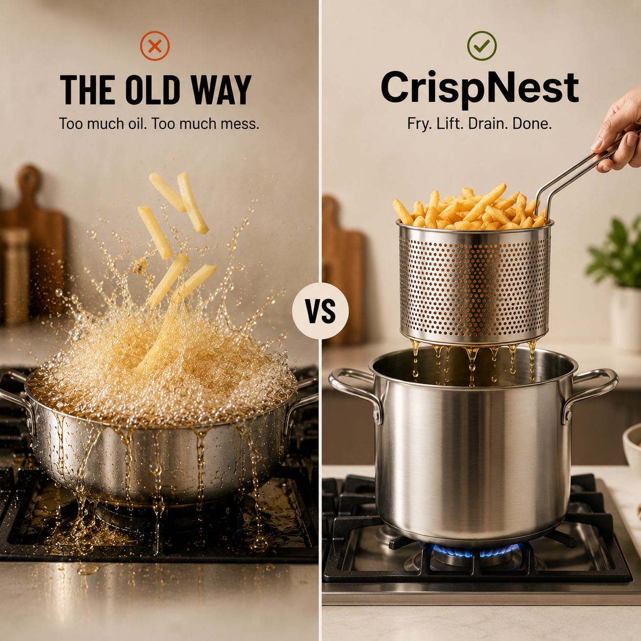 CrispNest Mini Fry Pot