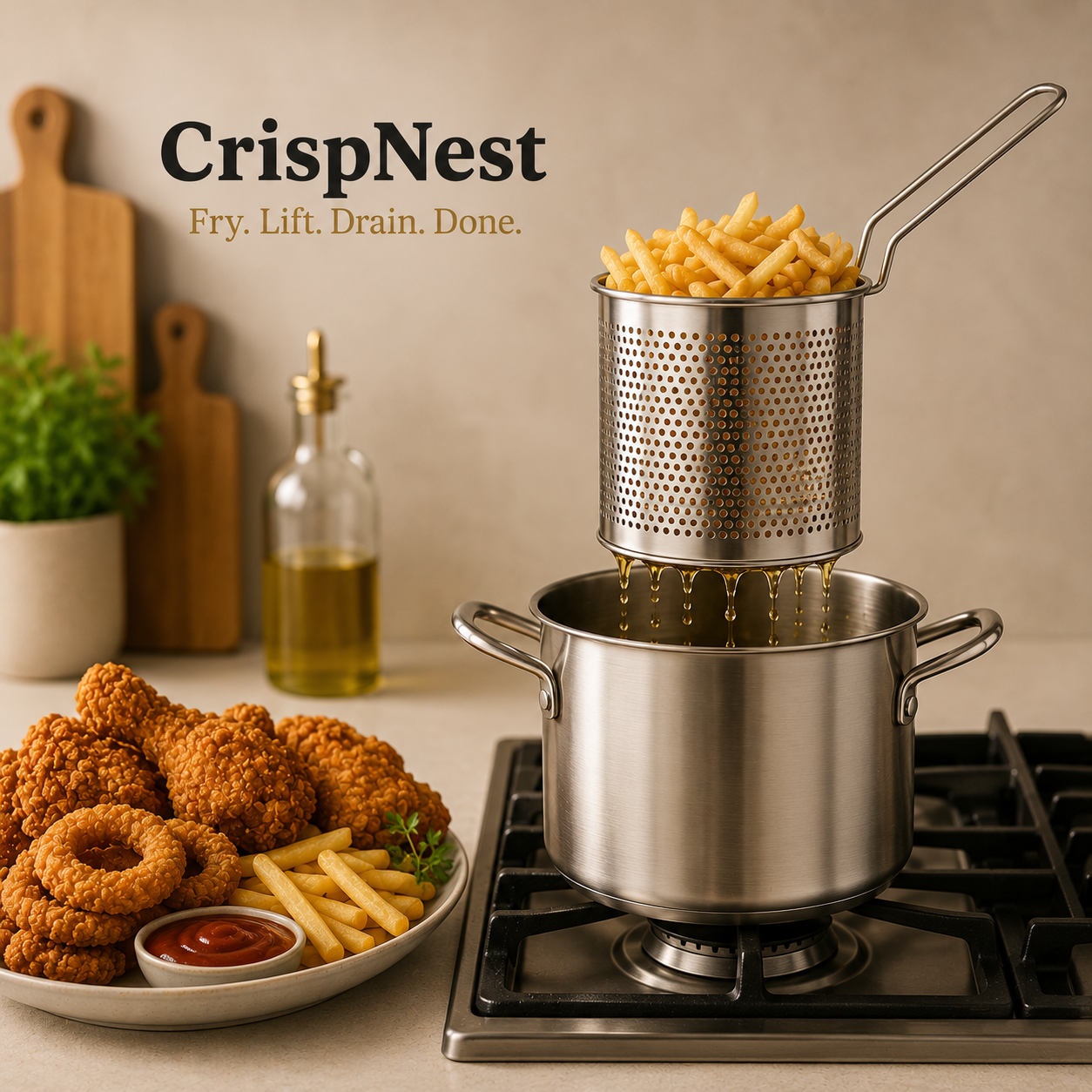 CrispNest Mini Fry Pot