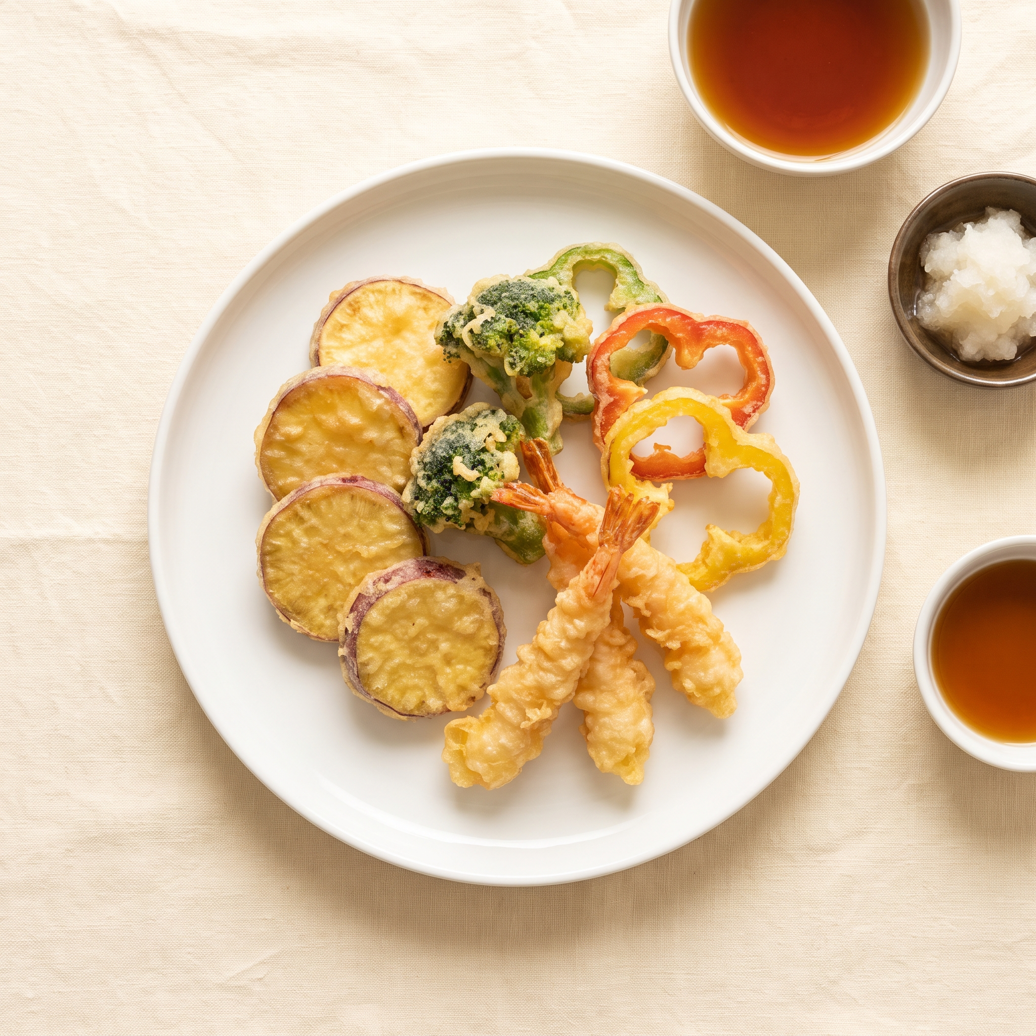 Golden crispy tempura