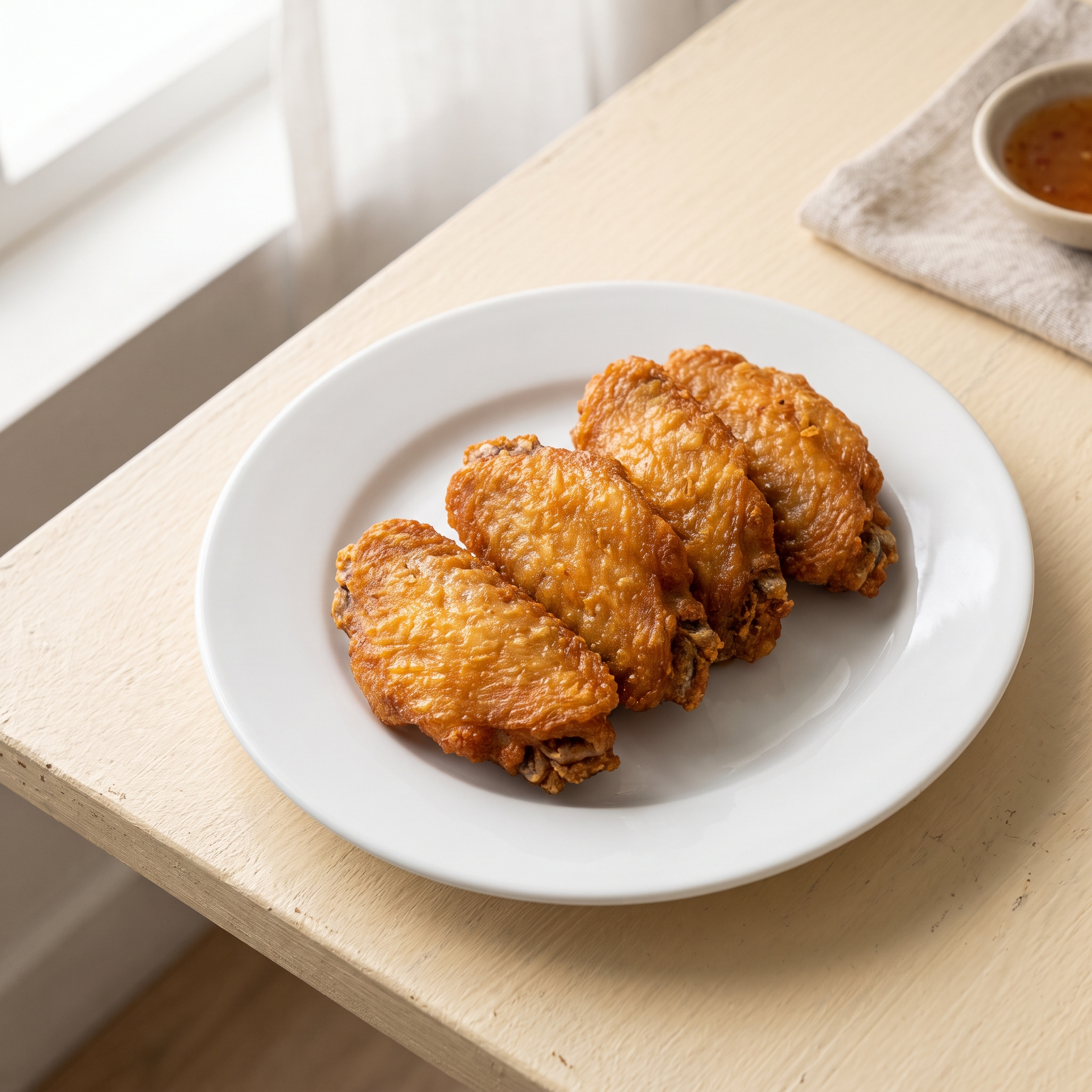 Golden crispy chicken wings